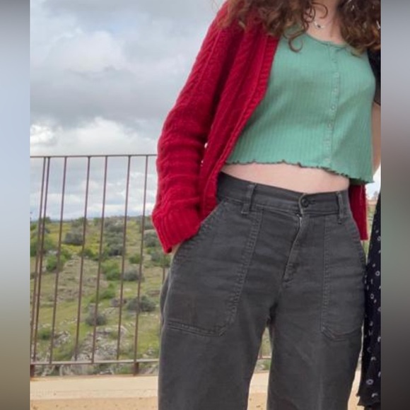 Gap black denim pants. Size 4. Elastic ankles. Gently worn. - Picture 4 of 4